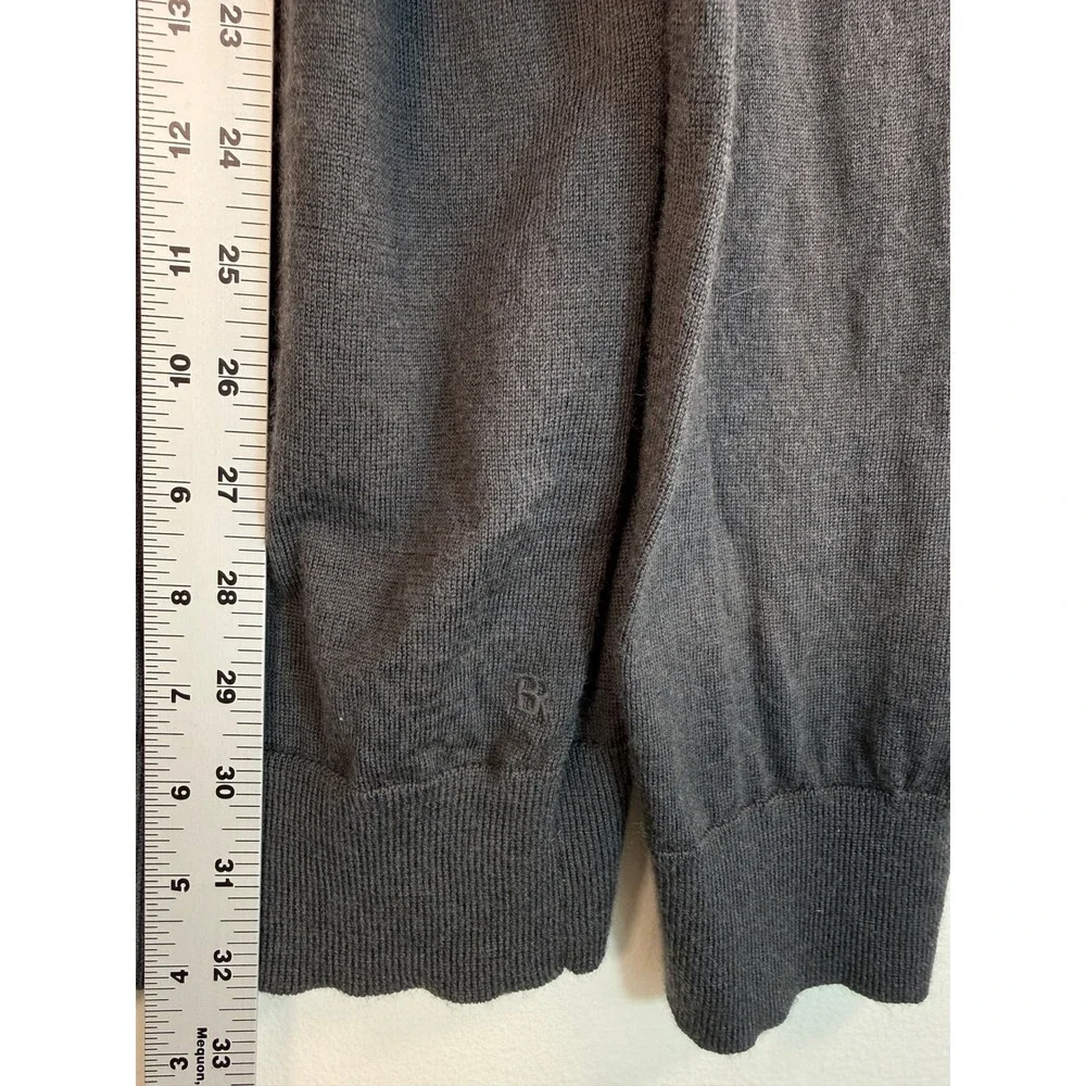 Banana Republic Sweater Mens XXL Merino Wool Charcoal Grey Crew Neck EUC